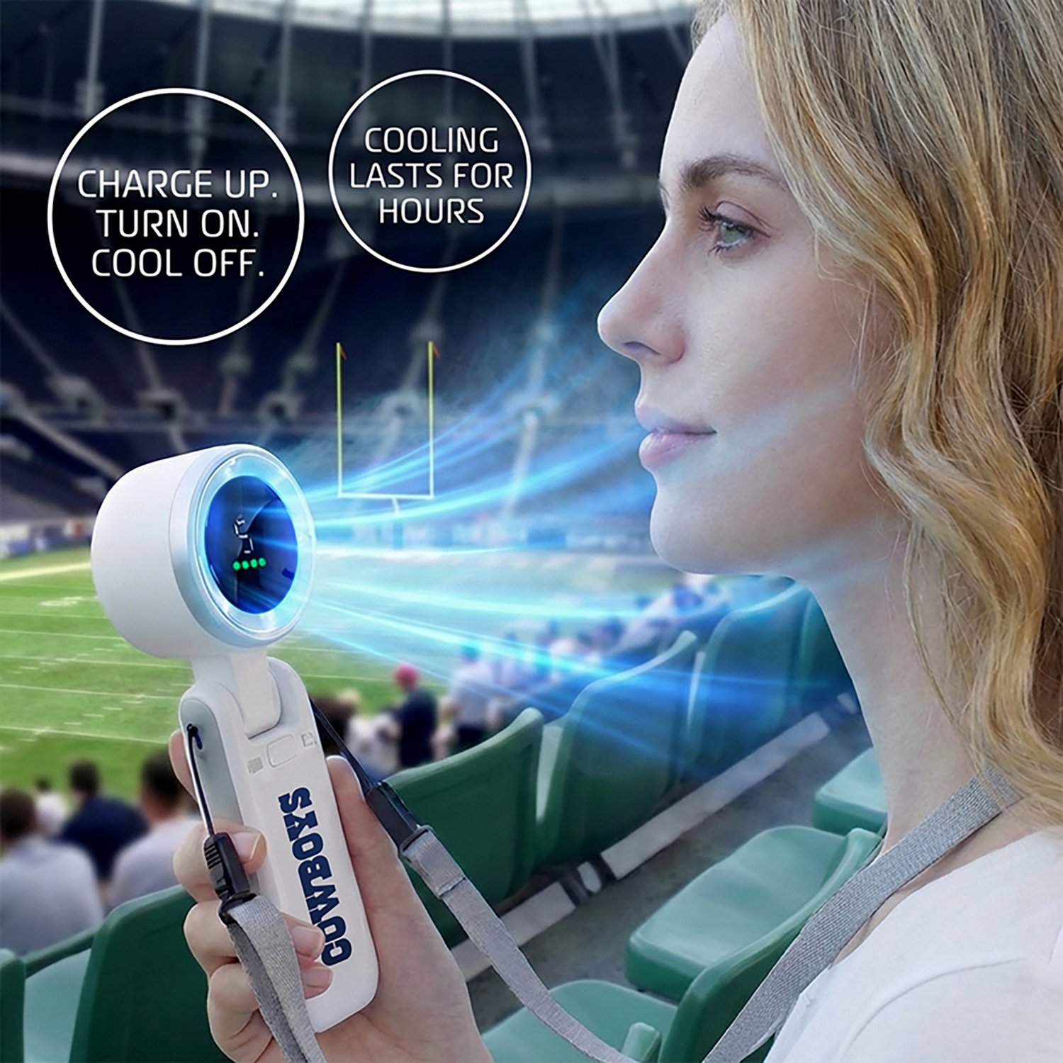 AlphaCool Dallas Cowboys Rechargeable Handheld Fan - view number 5