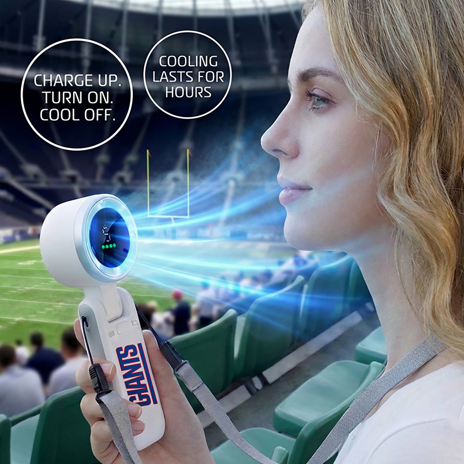 AlphaCool New York Giants Rechargeable Handheld Fan - view number 5