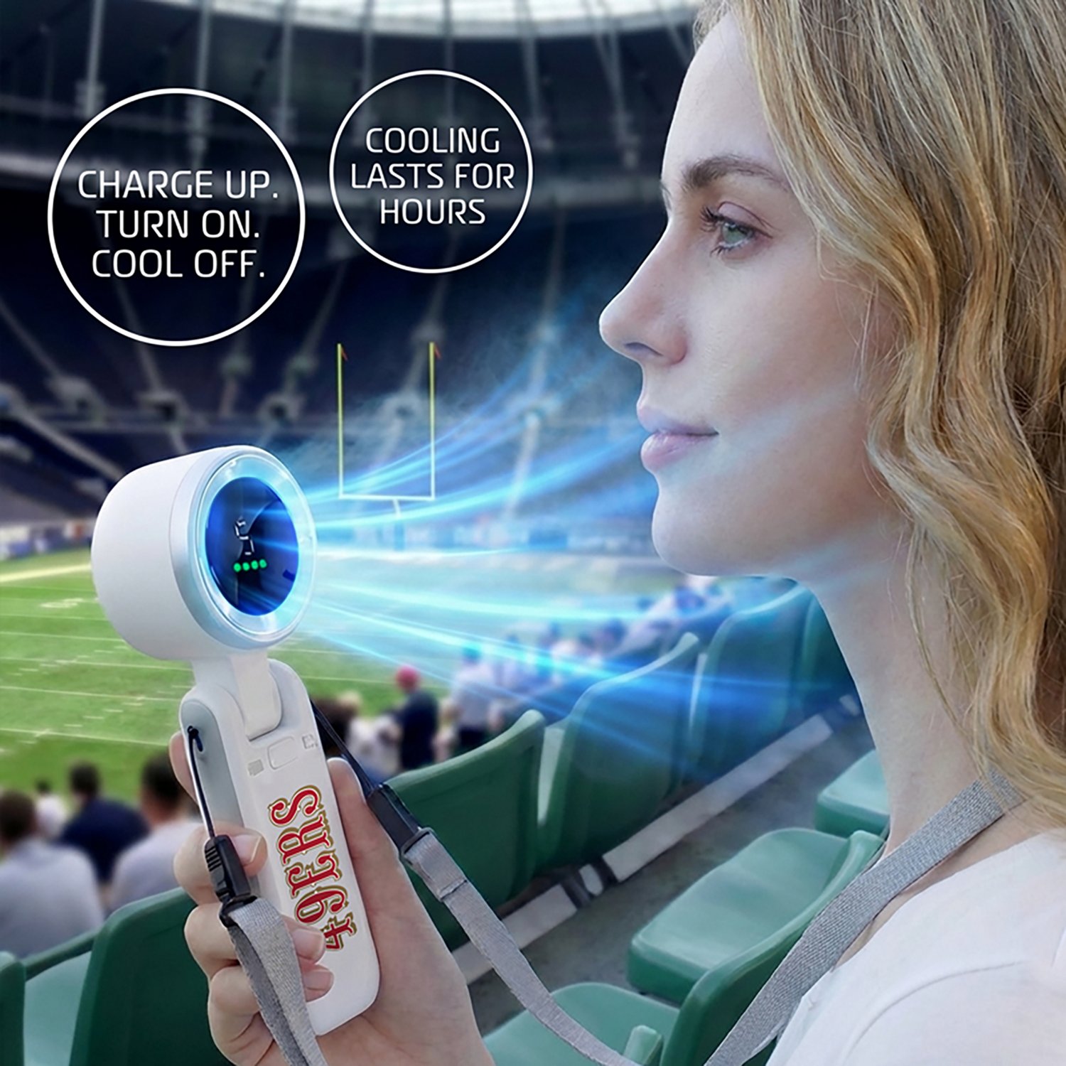 AlphaCool San Francisco 49ers Rechargeable Handheld Fan - view number 5