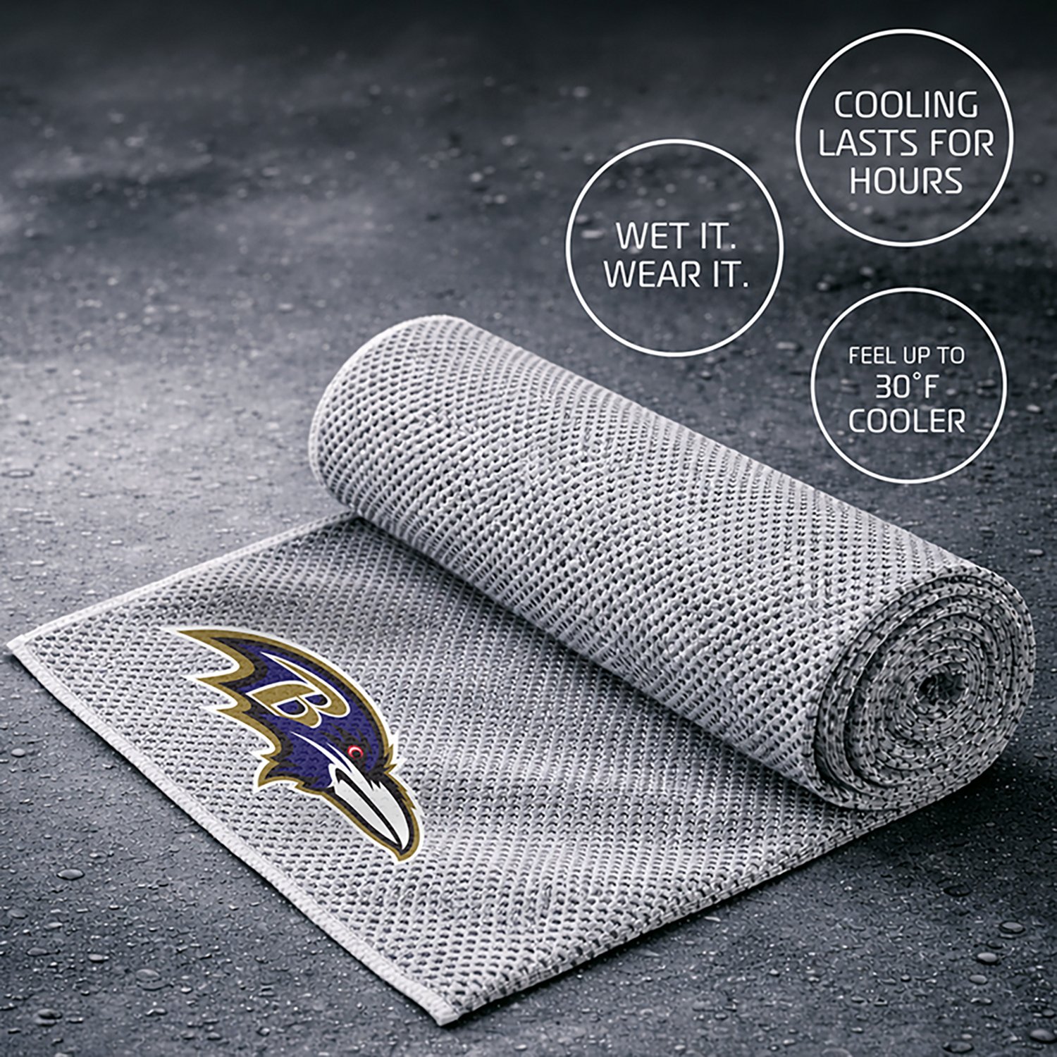 AlphaCool Baltimore Ravens Cooling Towel - view number 3