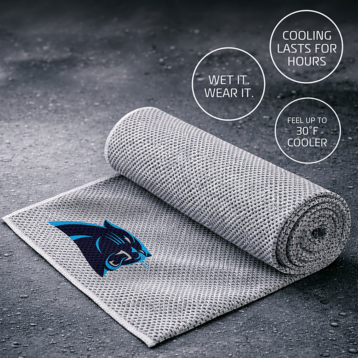 AlphaCool Carolina Panthers Cooling Towel