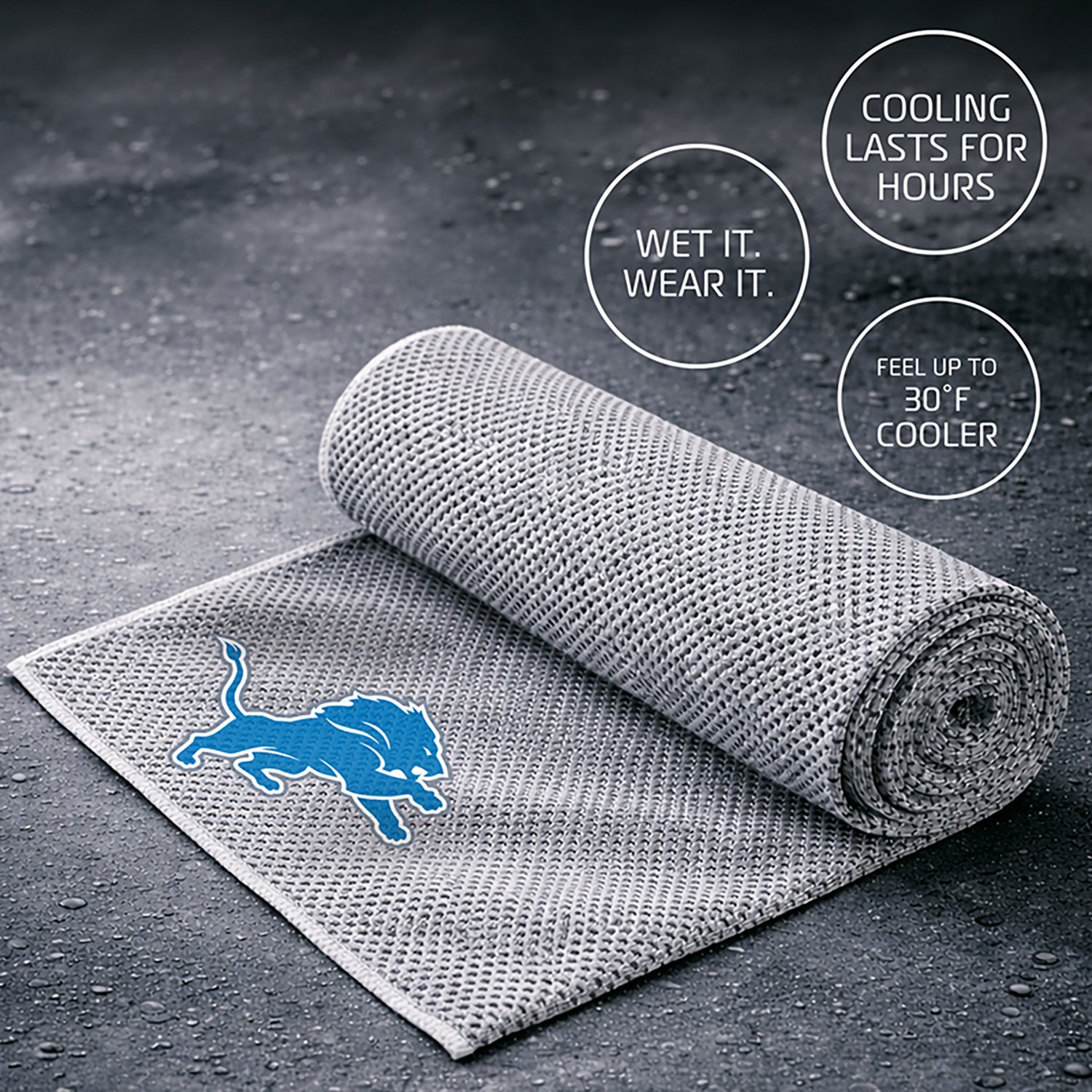AlphaCool Detroit Lions Cooling Towel - view number 3