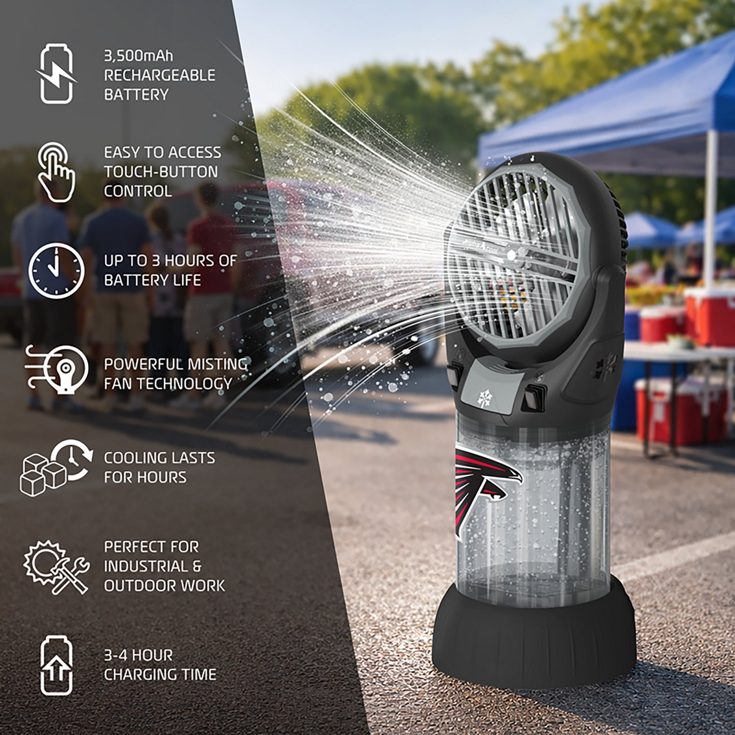 AIR COOLING MIST FAN 本体 AlphaCool Atlanta Falcons CoolBurst Misting Fan | Academy