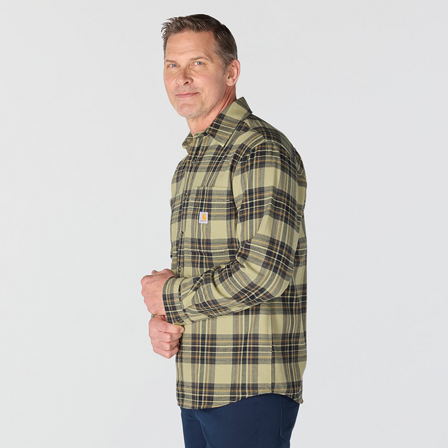 Carhartt Men's Rugged Flex™ Relaxed Fit Midweight Flannel Long-Sleeve Plaid Shirt