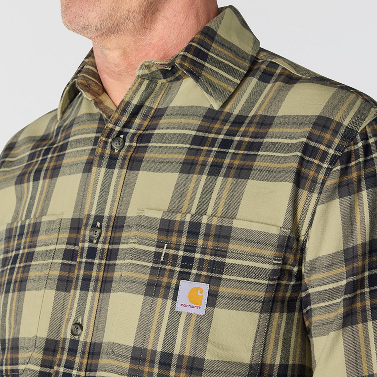 Carhartt Men's Rugged Flex™ Relaxed Fit Midweight Flannel Long-Sleeve Plaid Shirt