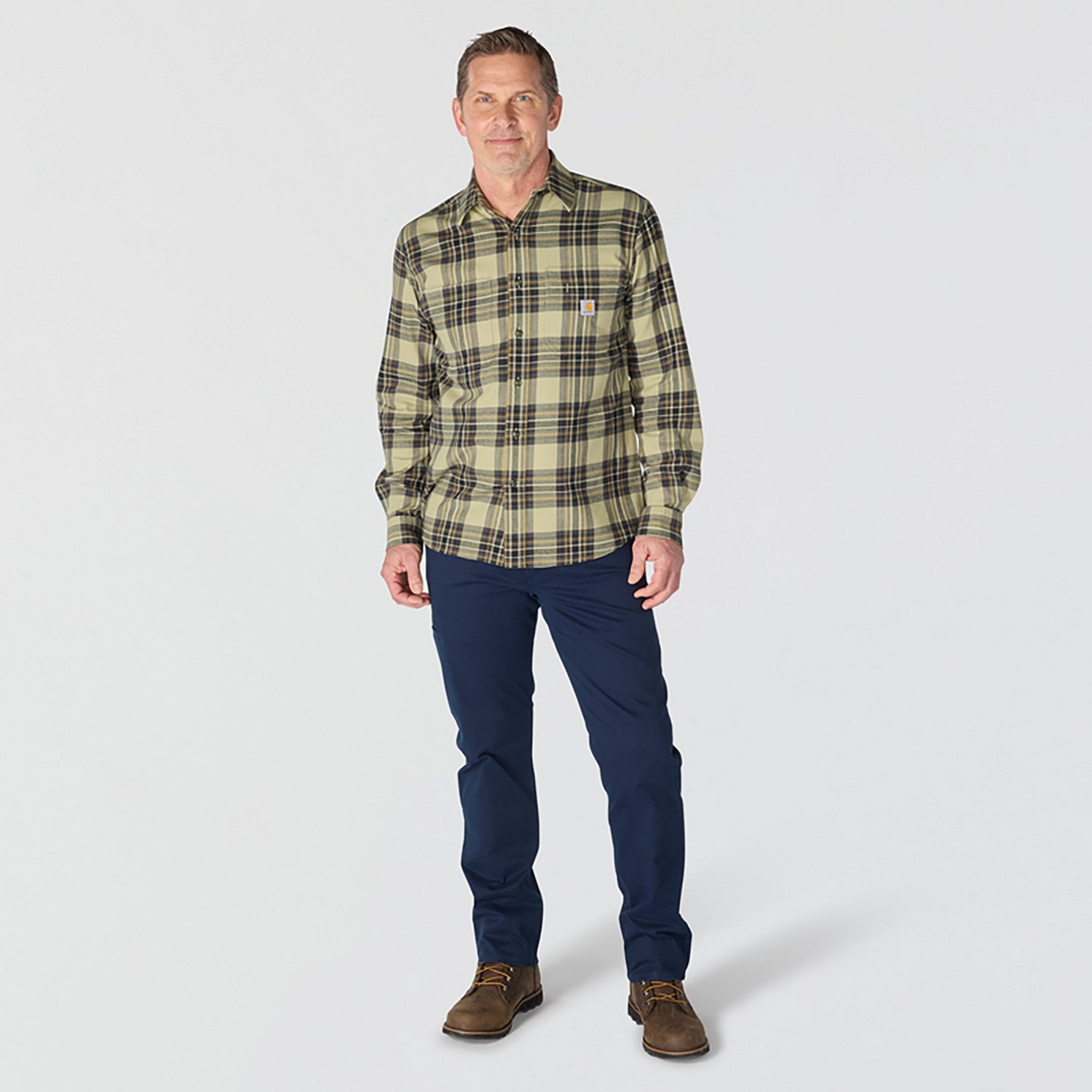 Carhartt Men's Rugged Flex™ Relaxed Fit Midweight Flannel Long-Sleeve Plaid Shirt