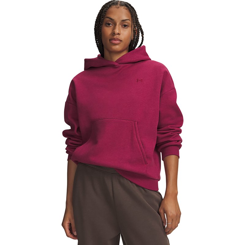 Under Armour Women's Icon Fleece: Reinvented Hoodie, XL, Claret Light Hr/Claret