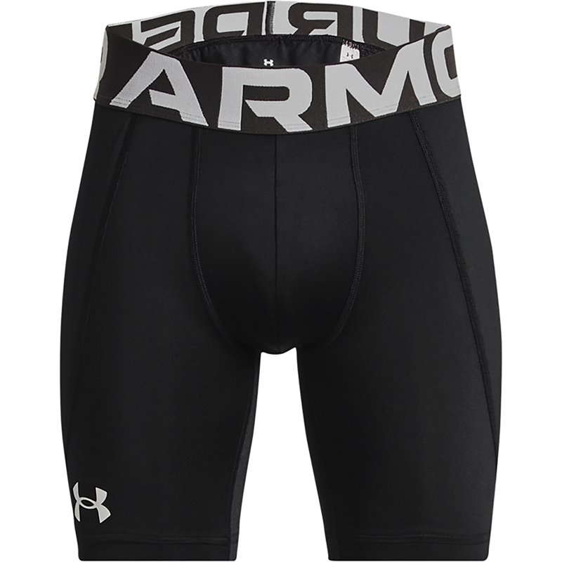 Under Armour Boy's Diamond Utility Sliding Shorts with Cup, Boys', Medium, Black/Halo Gray