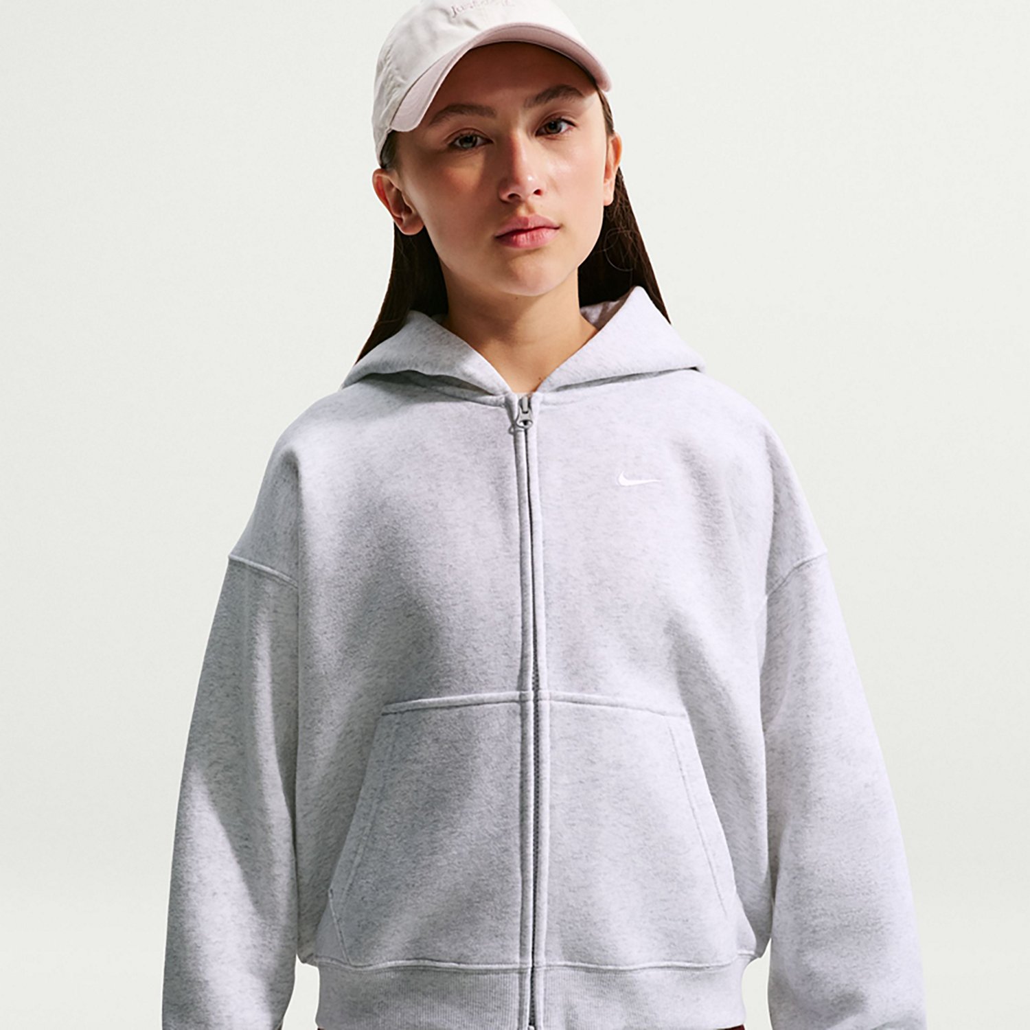 Nike Girls' Sportswear Studio Fleece Oversized Full-Zip Hoodie - view number 8