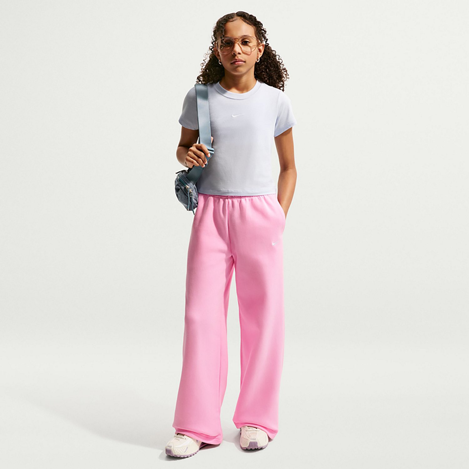 Nike Girls' Sportswear Studio Fleece Loungewear Pants - view number 6
