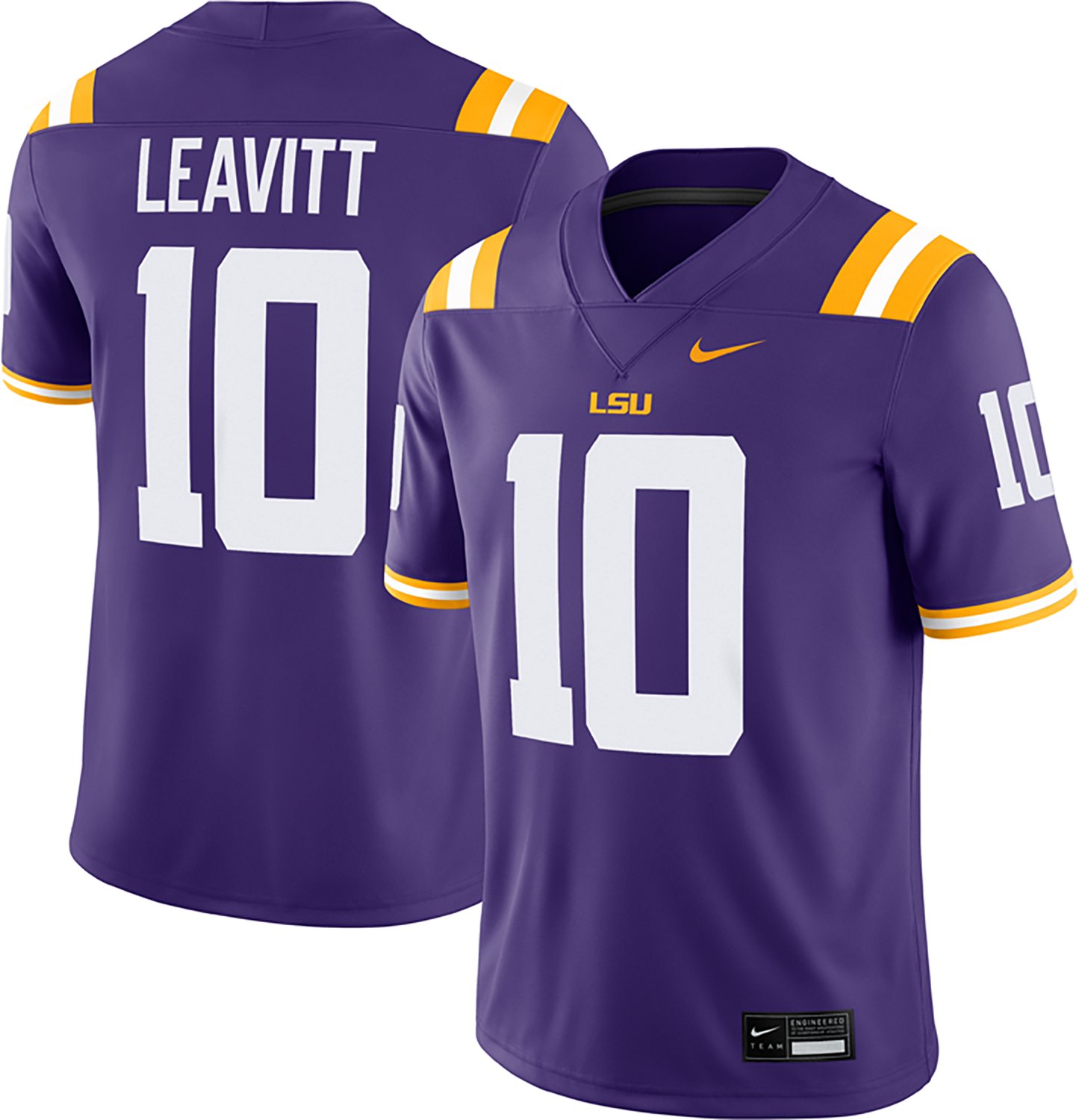 Nike Men's Louisiana State University Sam Leavitt Home Football Jersey