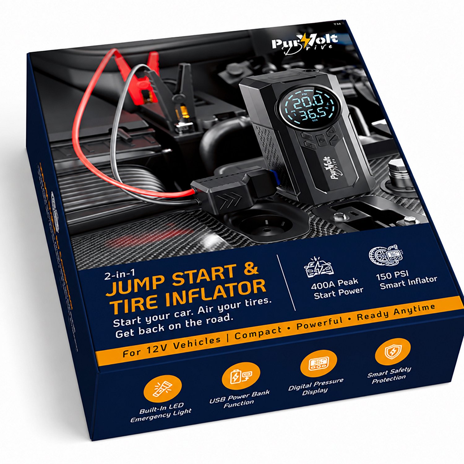 Purvolt 2-in-1 Jump Starter and Tire Inflator - view number 5