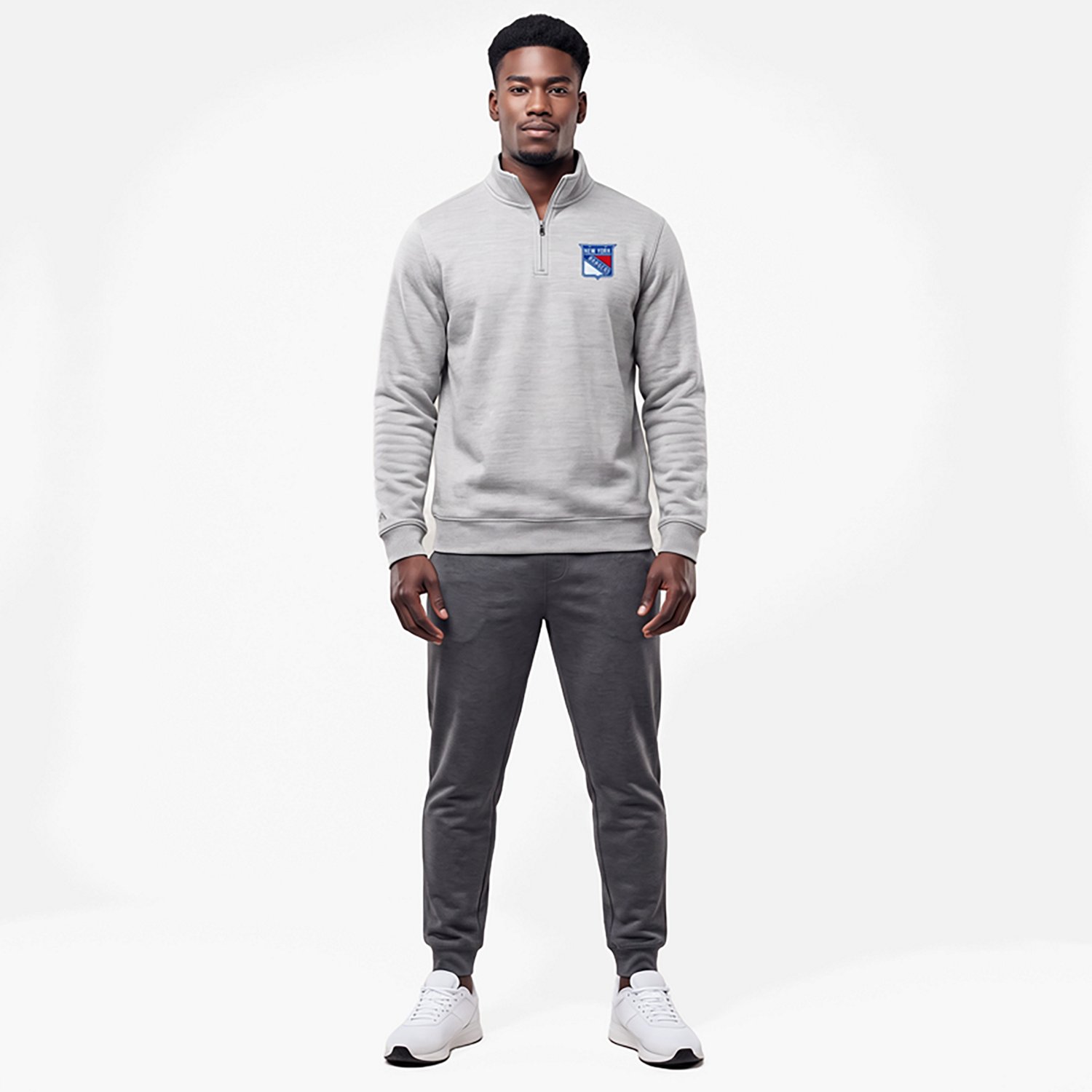 Antigua New York Rangers Victory Quarter-Zip Pullover Top