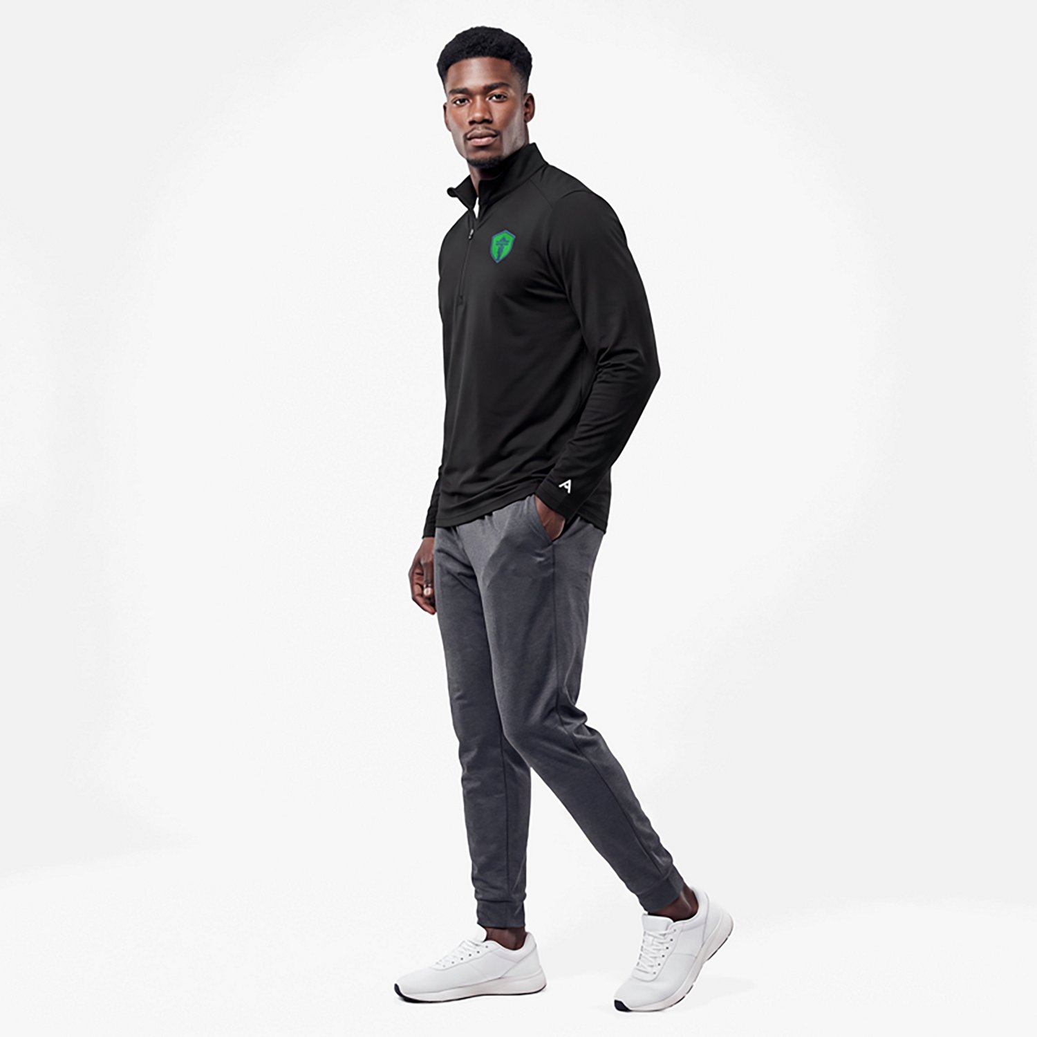 Antigua Seattle Sounders FC Tribute Quarter-Zip Pullover Top - view number 2