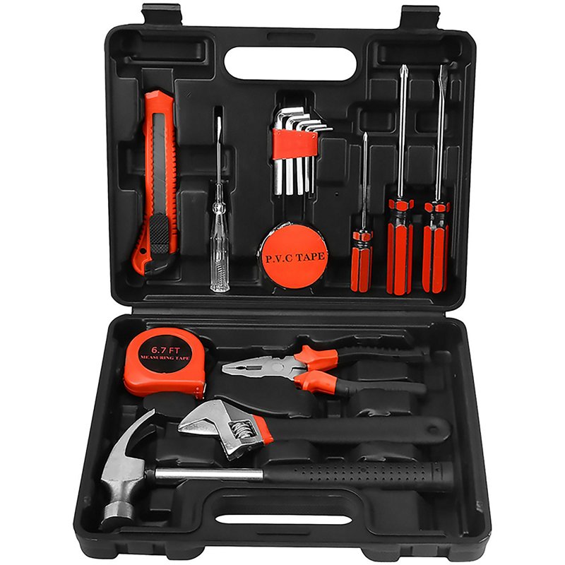 Pursonic 16-Piece Household Handy Solutions Tool Kit - Black