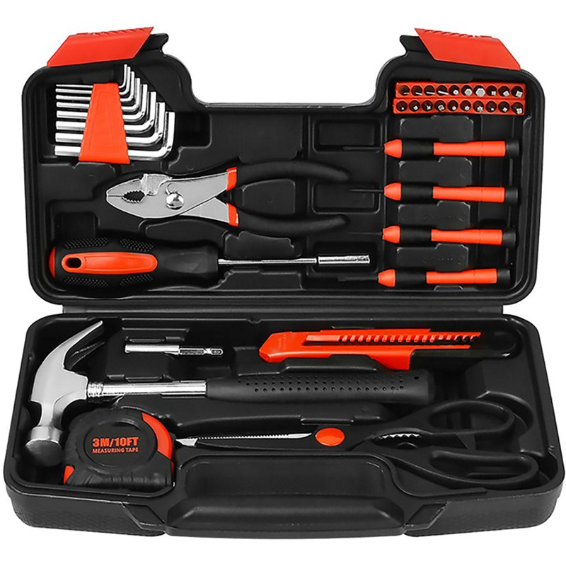 Pursonic Handy Solutions 39-Piece Household Tool Kit - Black