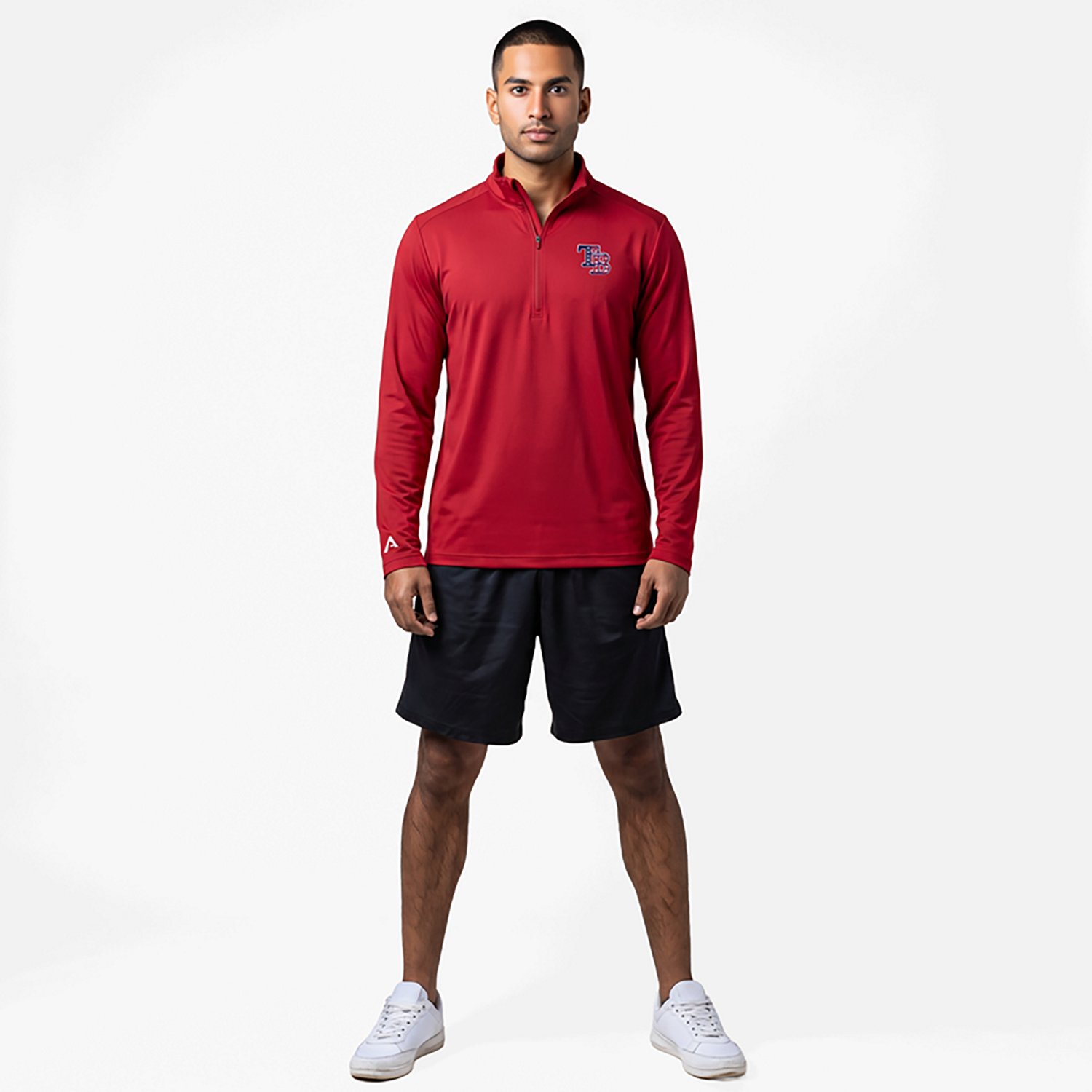 Antigua Tampa Bay Rays Patriotic Tribute Quarter-Zip Pullover Top