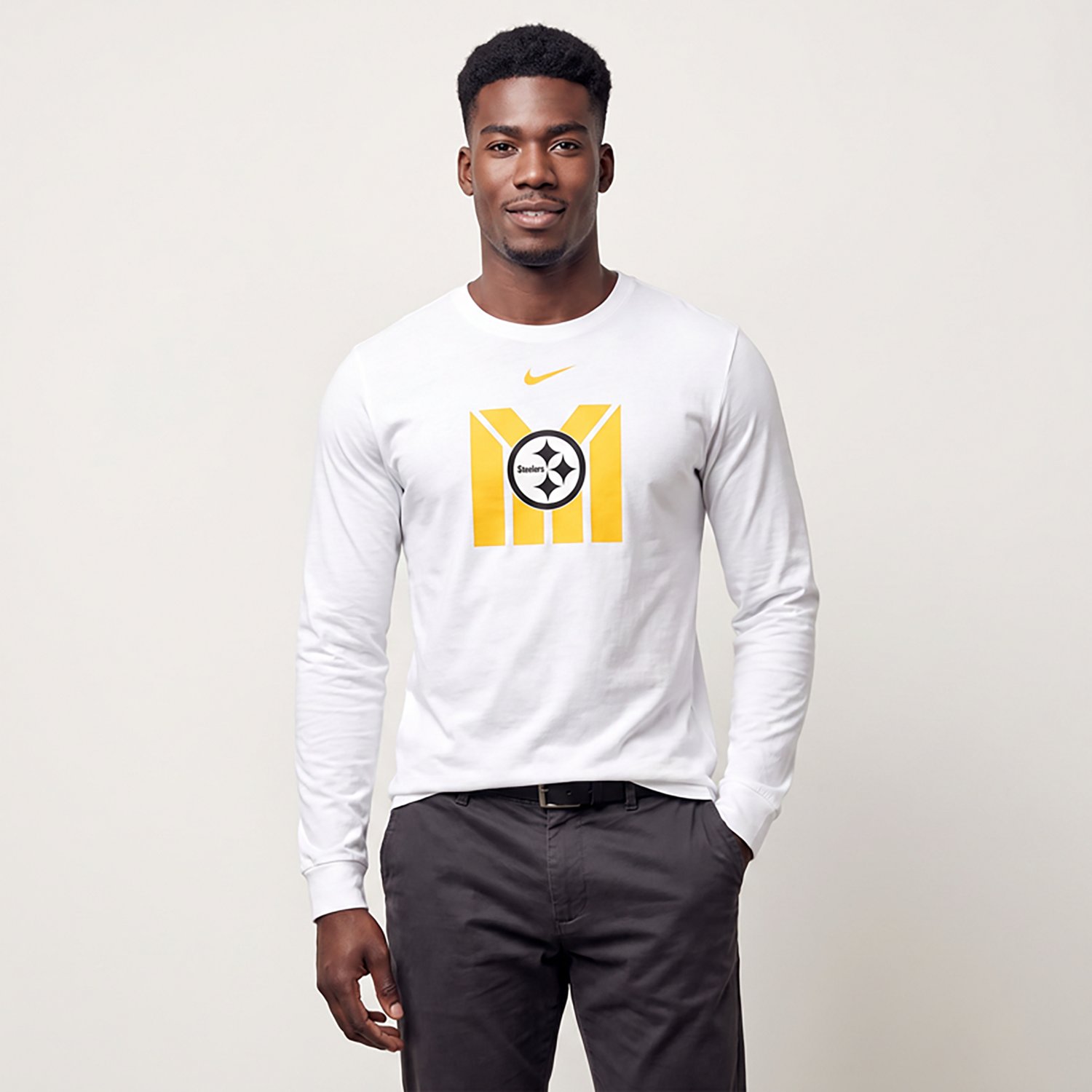 Nike Men's Pittsburgh Steelers Team Outline Alt Long Sleeve T-shirt - view number 2