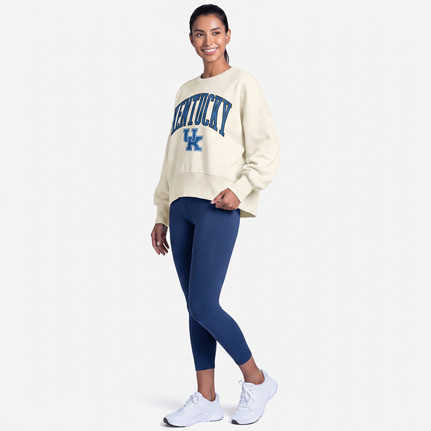 Pressbox Kentucky Wildcats Oversized Waist-Length Crewneck Sweatshirt - view number 2