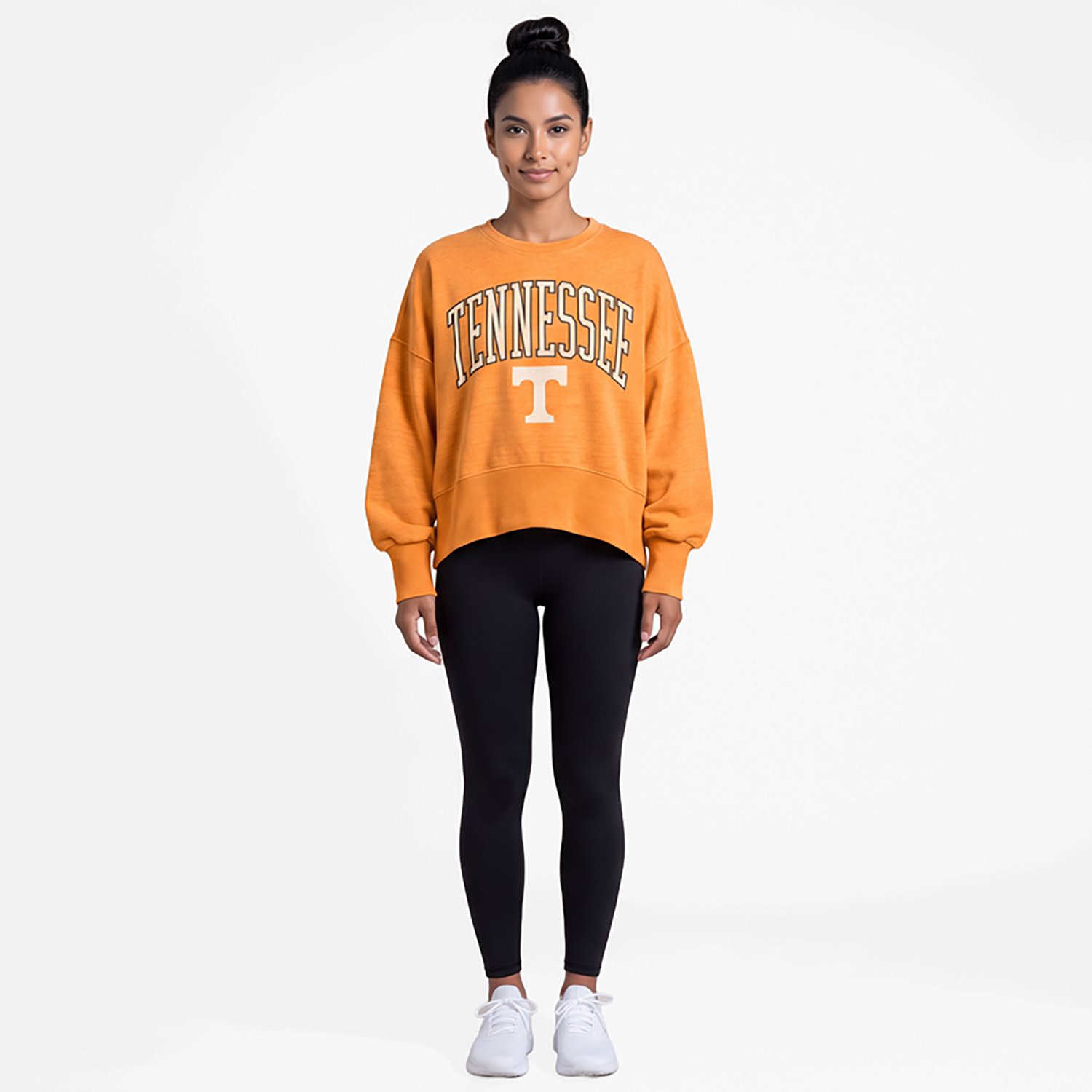 Pressbox Tennessee Tennessee Volunteers Oversized Waist-Length Crewneck Sweatshirt