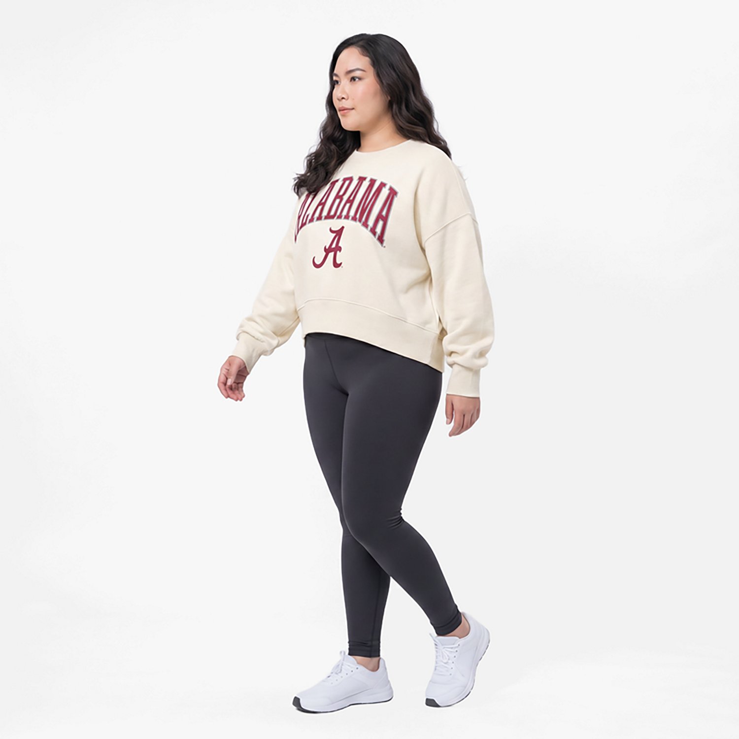 Pressbox Alabama Crimson Tide Oversized Waist-Length Crewneck Sweatshirt - view number 2