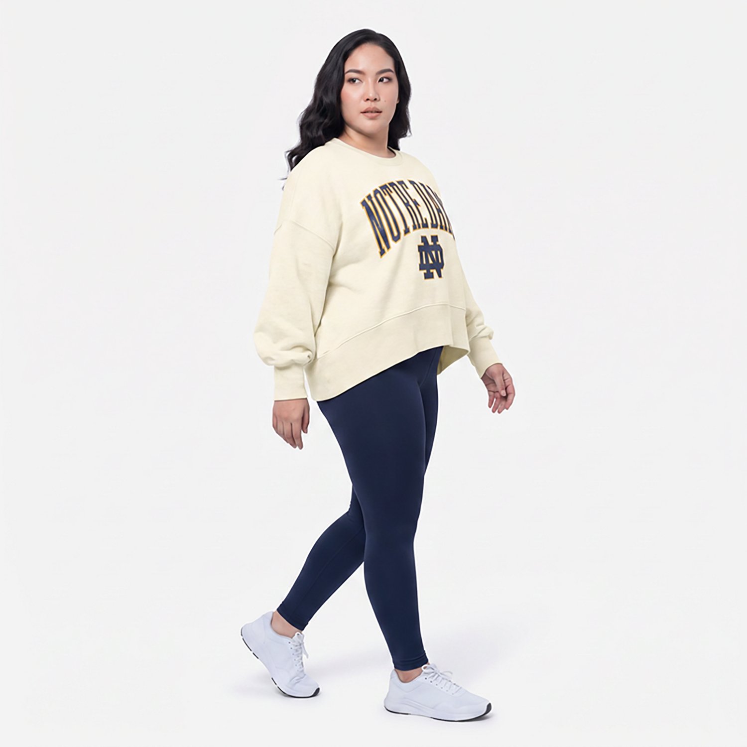 Pressbox Notre Dame Fighting Irish Oversized Waist-Length Crewneck Sweatshirt - view number 3