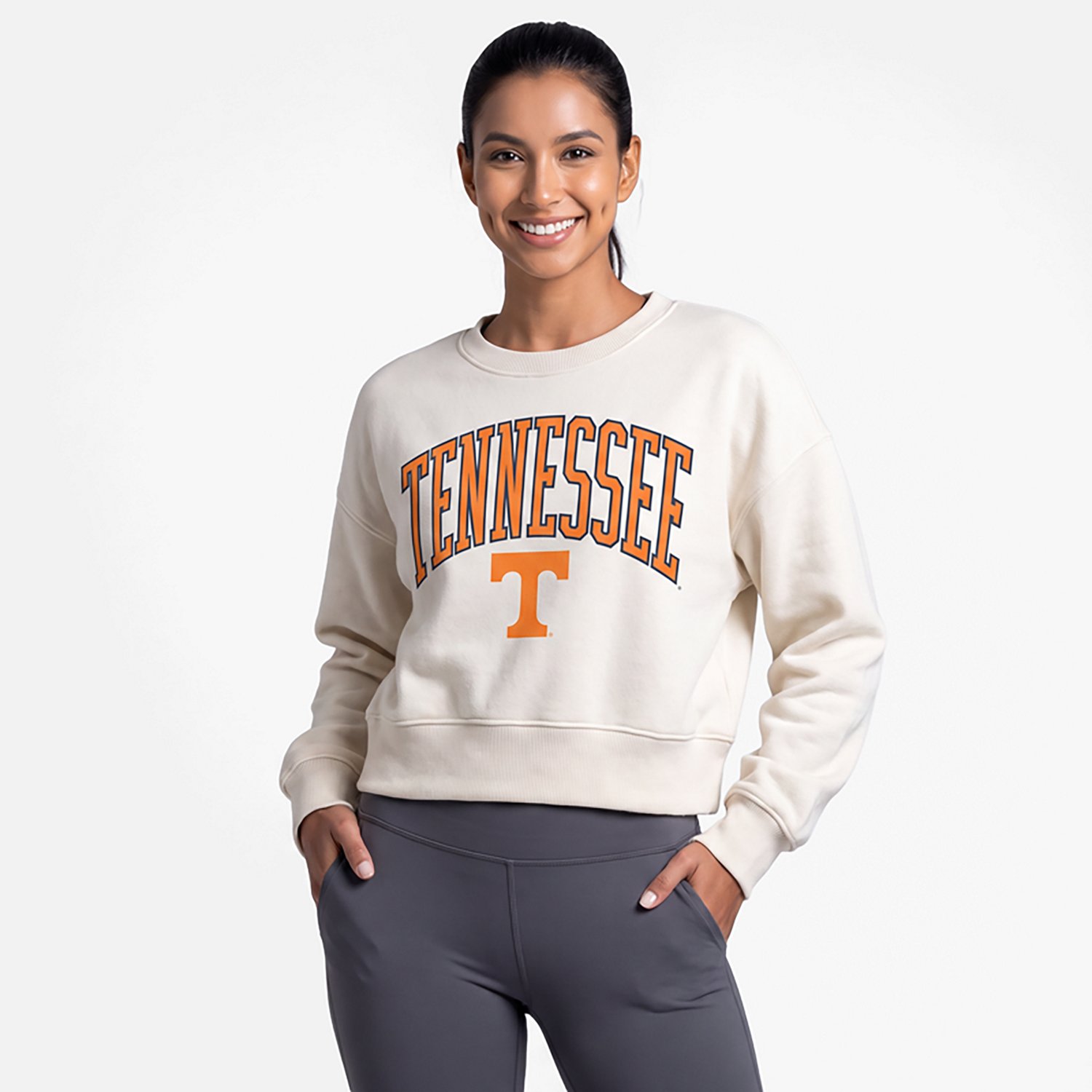 Pressbox Tennessee Volunteers Oversized Waist-Length Crewneck Sweatshirt - view number 2
