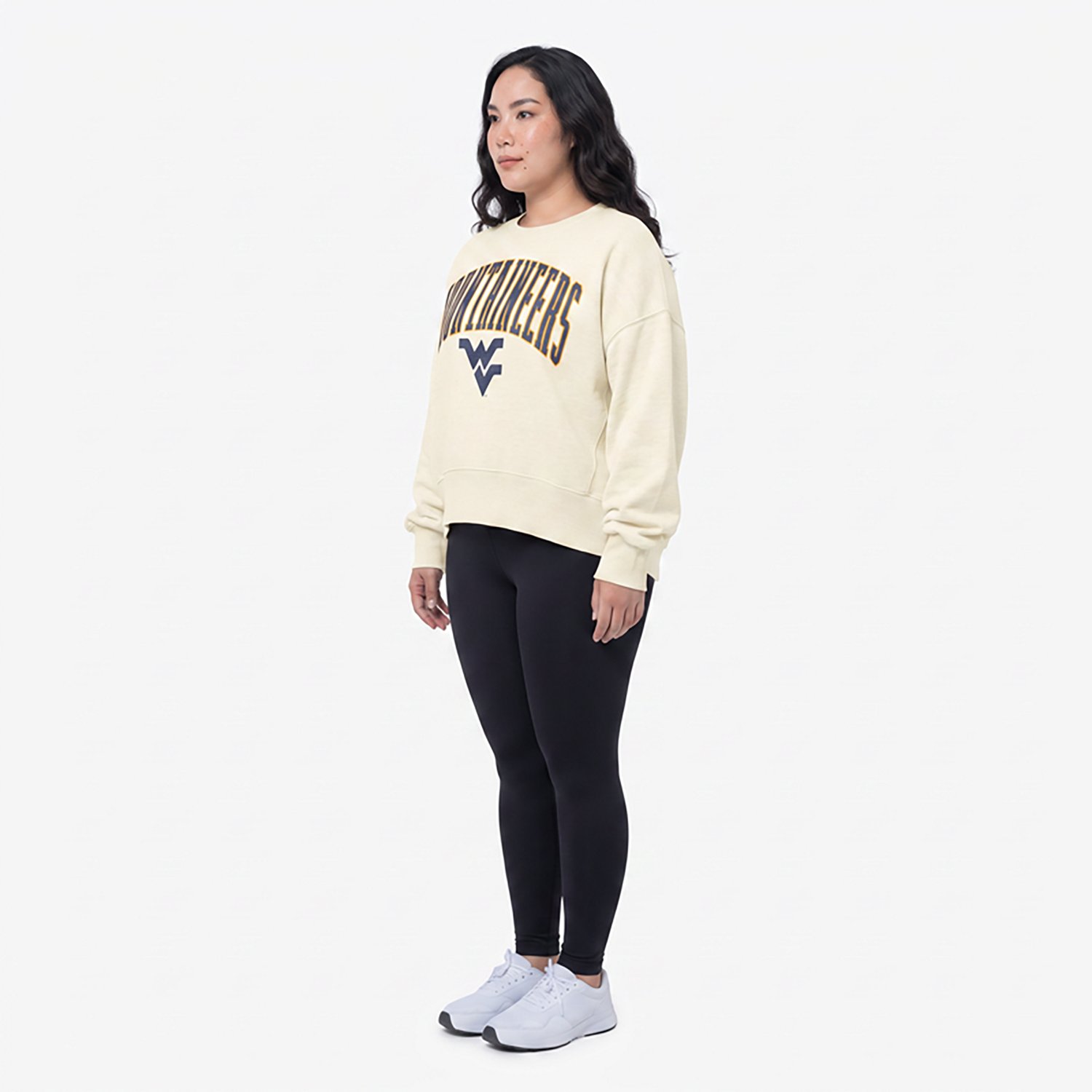 Pressbox West Virginia Mountaineers Oversized Waist-Length Crewneck Sweatshirt - view number 2
