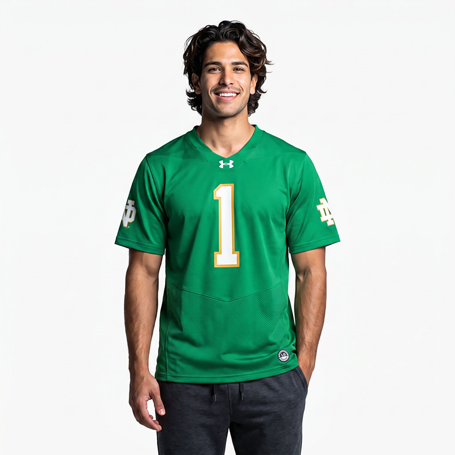Under Armour Kelly Notre Dame Fighting Irish Premier Football Jersey - view number 2