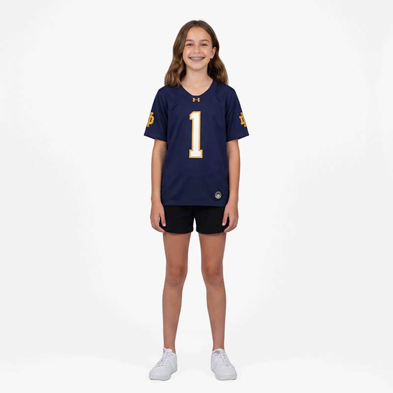 Under Armour Big Boys and Girls Navy Notre Dame Fighting Irish Replica Football Jersey - Navy