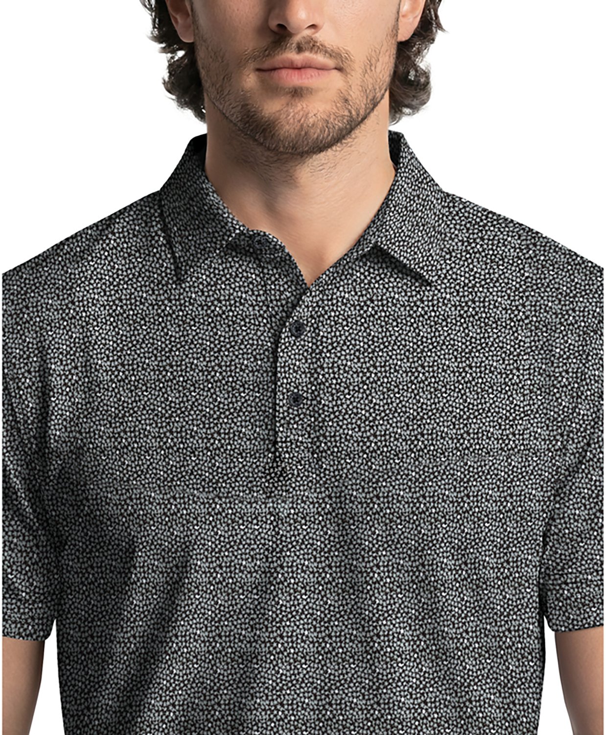 PGA TOUR Men's Energized Abstract Print Polo Shirt - view number 3