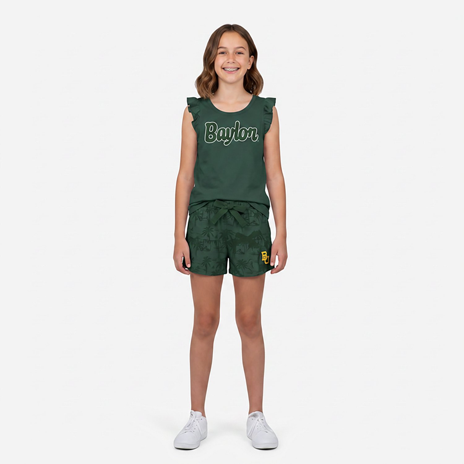 Colosseum Athletics Toddlers' Baylor University Joy Palm Shirt and Skort Set