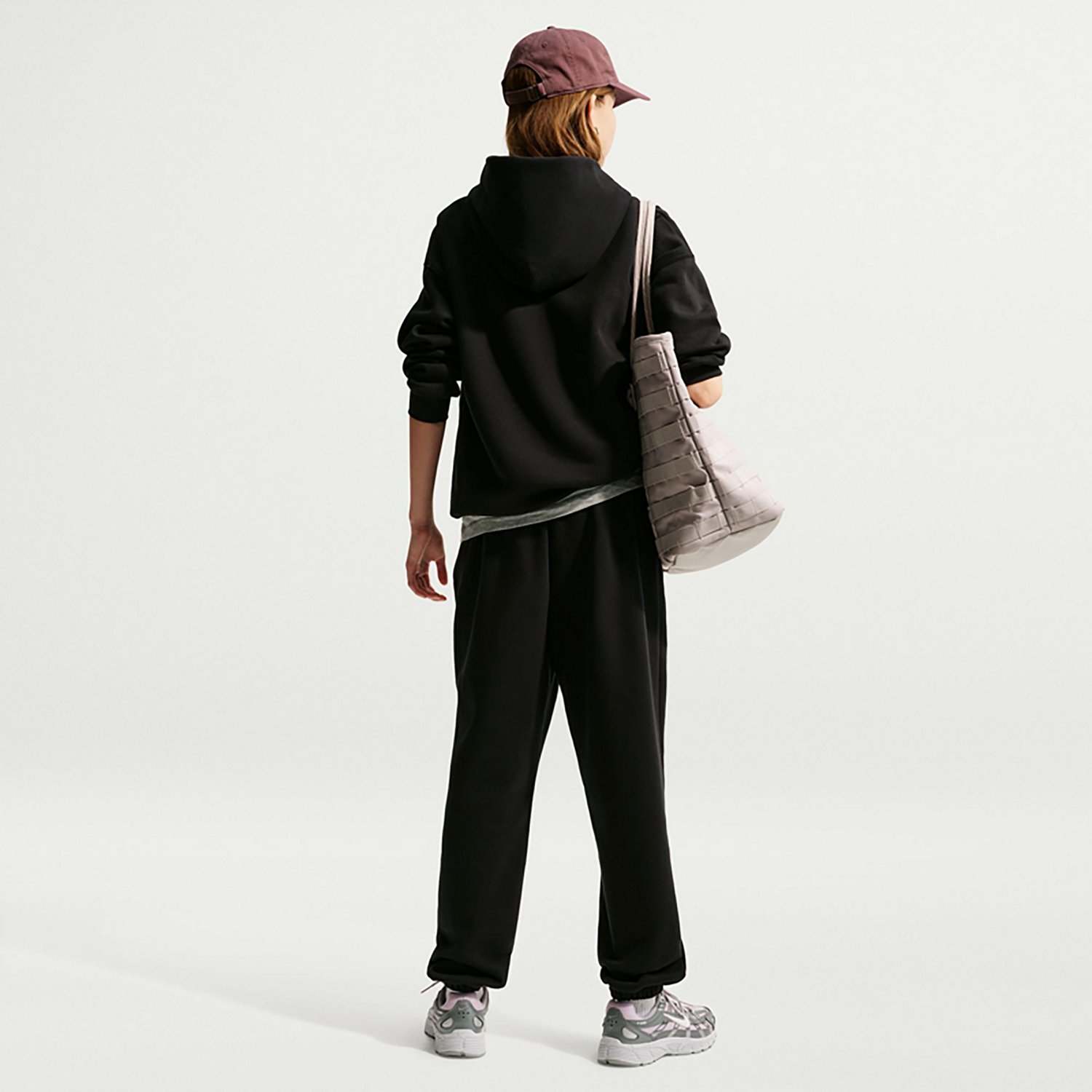 Nike Girls' Sportswear Studio Fleece Oversized Pullover Hoodie - view number 2