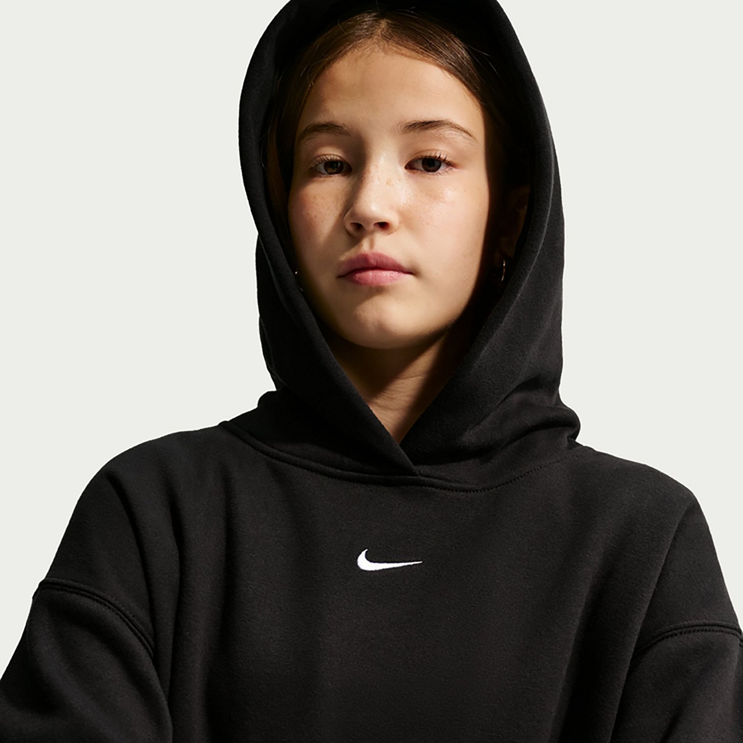Nike Girls' Sportswear Studio Fleece Oversized Pullover Hoodie - view number 5