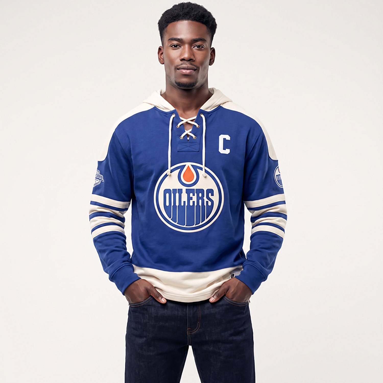 '47 Connor McDavid Edmonton Oilers Player Name  Number Sweep Check Eternal Lacer Sweatshirt - view number 2