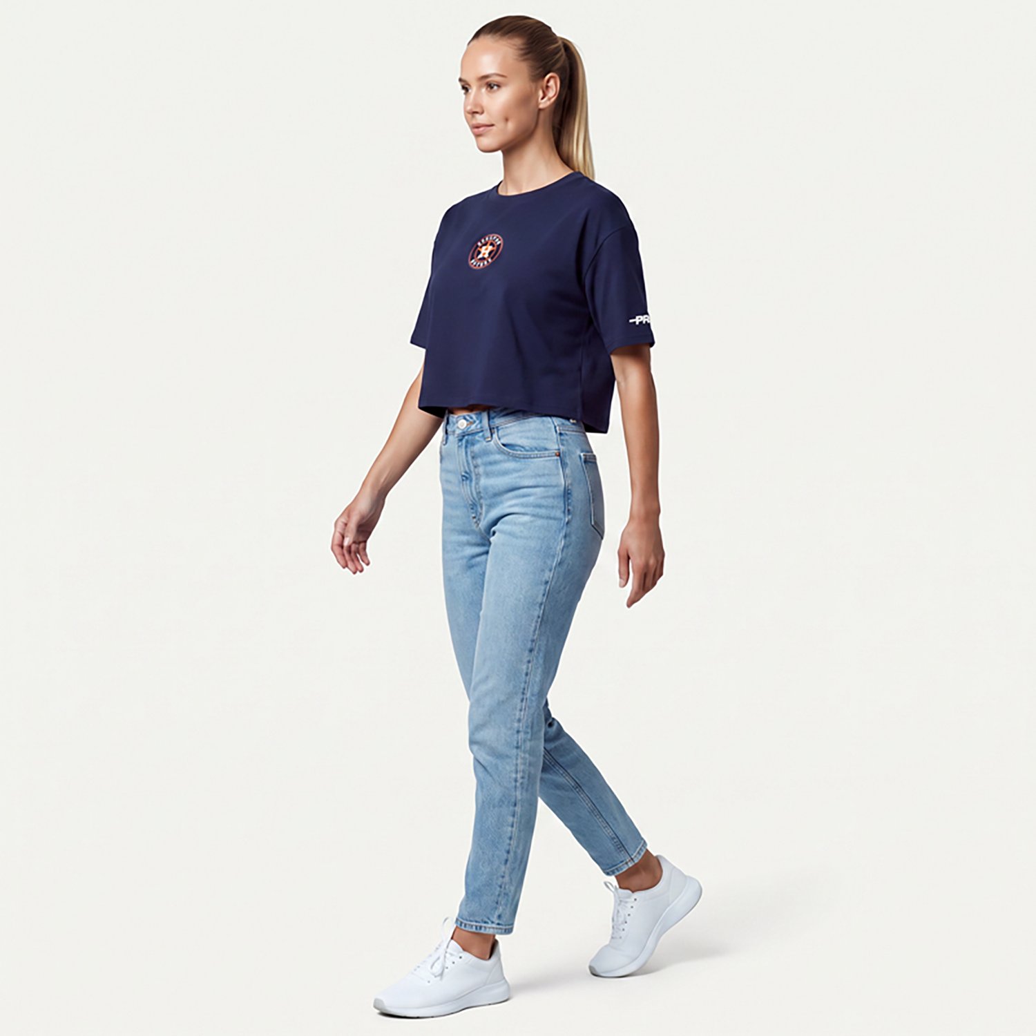 Pro Standard Women's Houston Astros Classic Icon Pro Boxy Short Sleeve T-shirt - view number 3