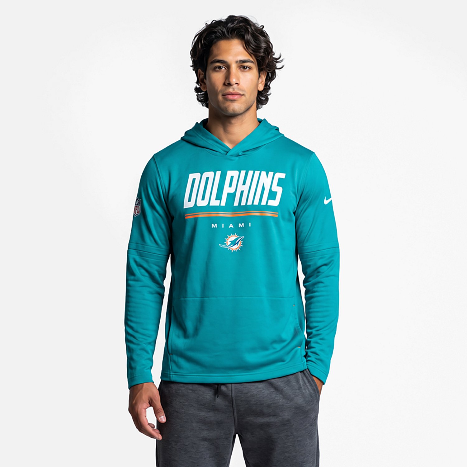 Nike Men's Miami Dolphins Sideline Hoodie - view number 2