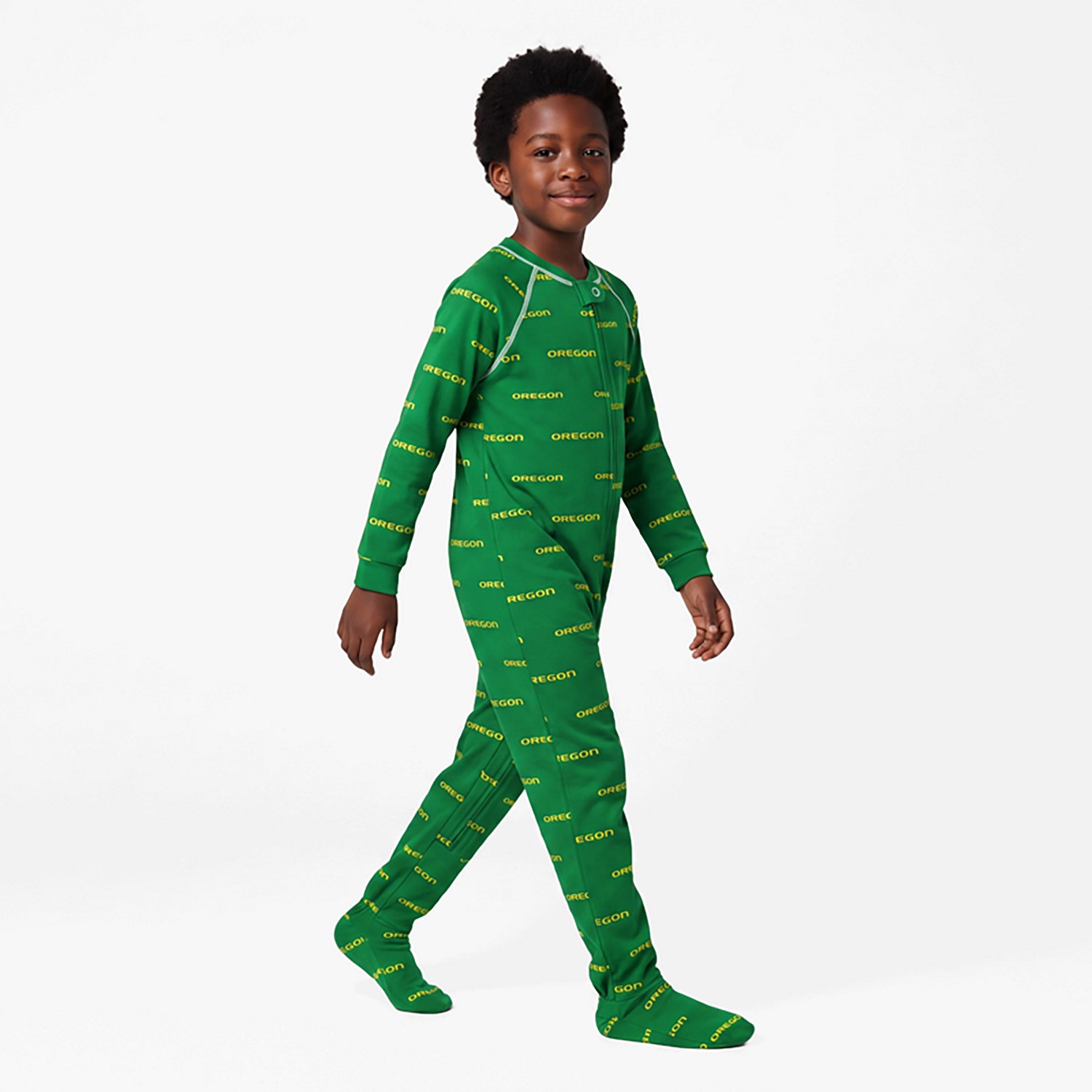 Outerstuff Oregon Ducks All-Over Print Raglan Full-Zip Coverall - view number 2