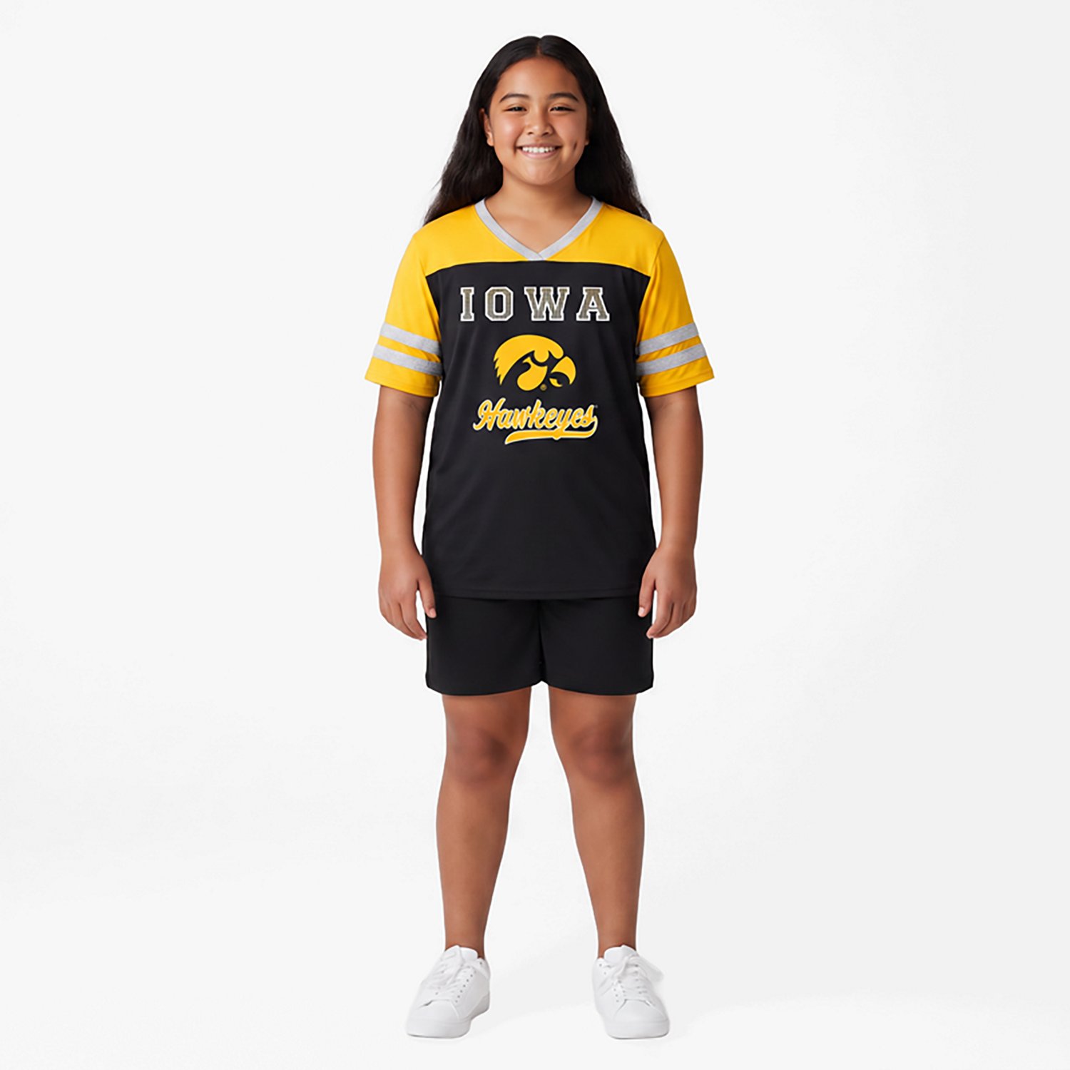 Girls Youth Colosseum Iowa Hawkeyes Princess Bubblegum Bling T-Shirt