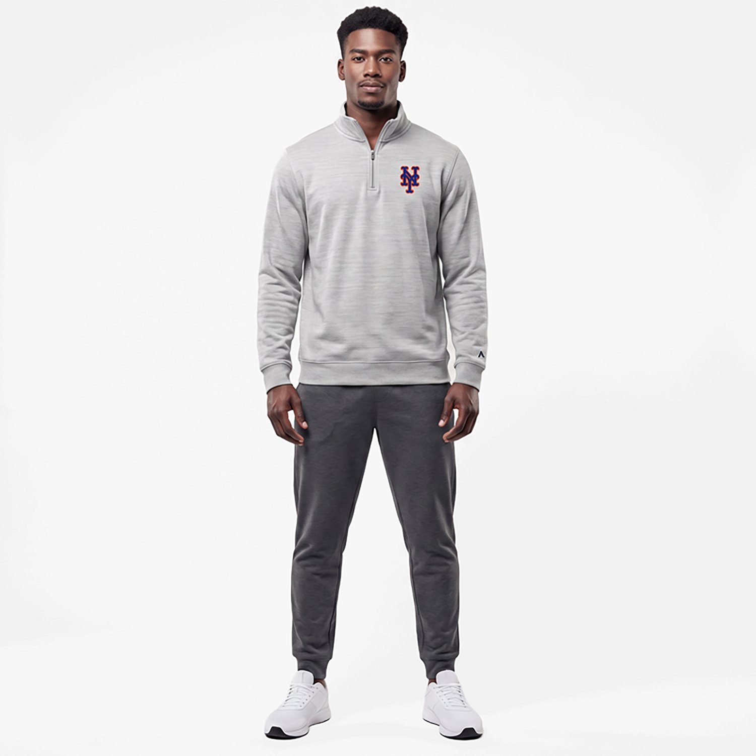 Antigua New York Mets Victory Quarter-Zip Pullover Top