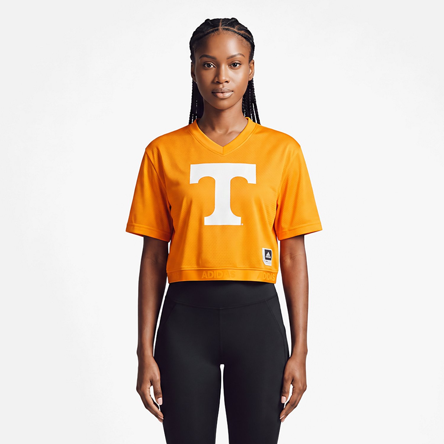 adidas Women's University of Tennessee Block T Cropped Football Jersey - view number 2