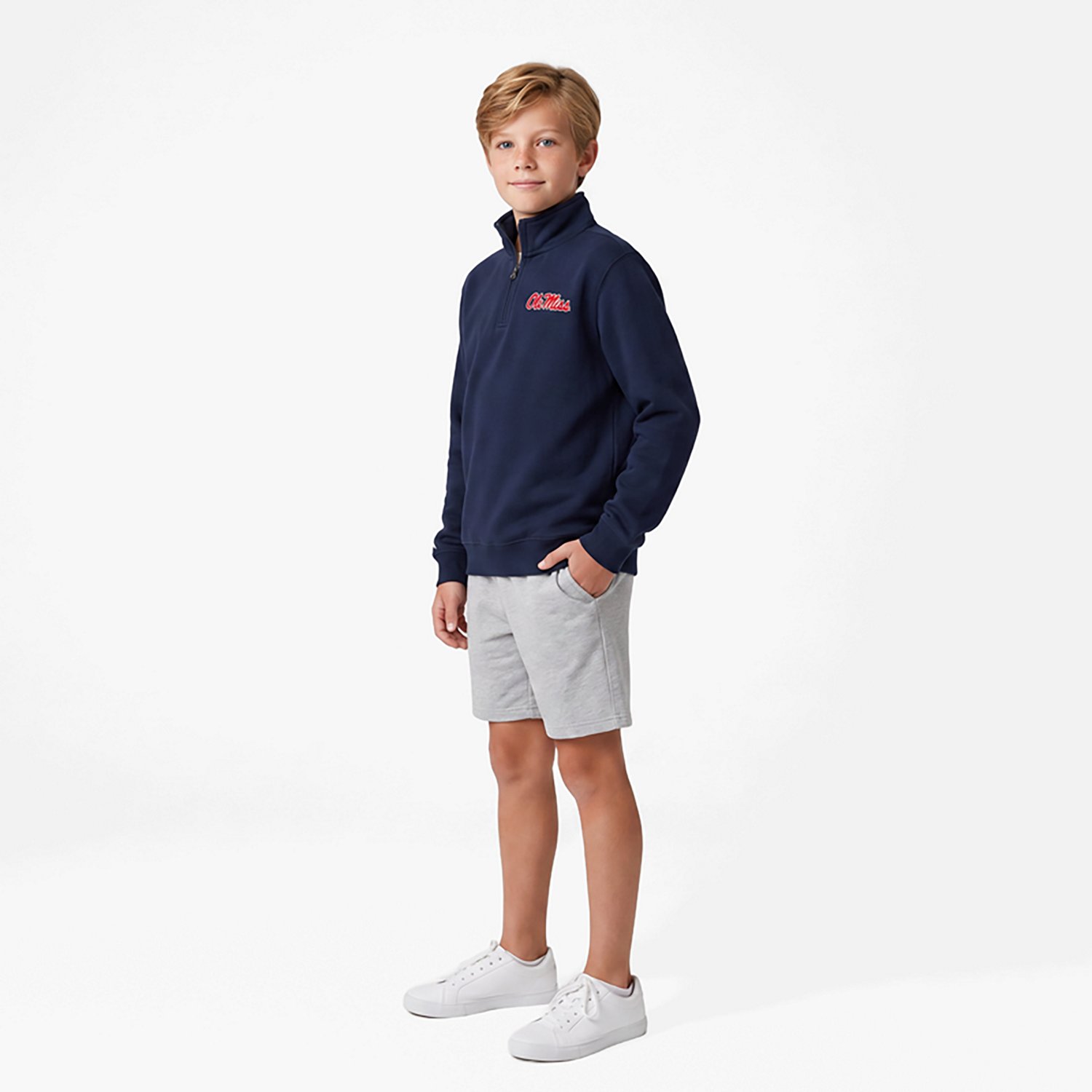 Antigua Ole Miss Rebels Victory Quarter-Zip Sweatshirt - view number 3