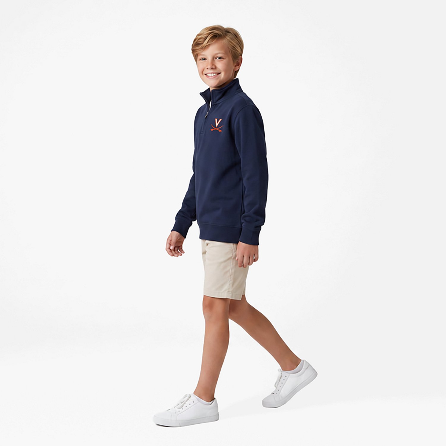Antigua Virginia Cavaliers Victory Quarter-Zip Sweatshirt - view number 2