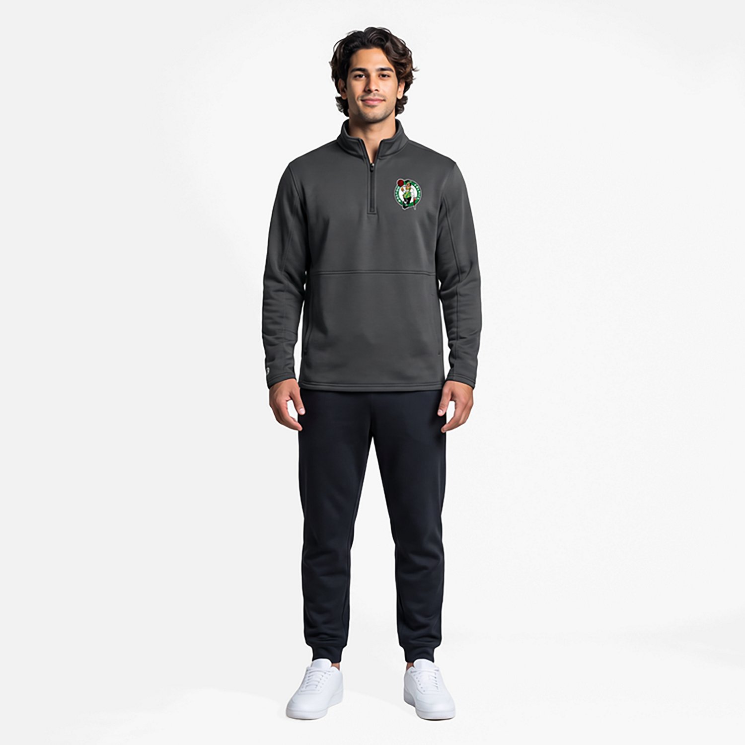 Antigua Boston Celtics Twist Quarter-Zip Pullover Top