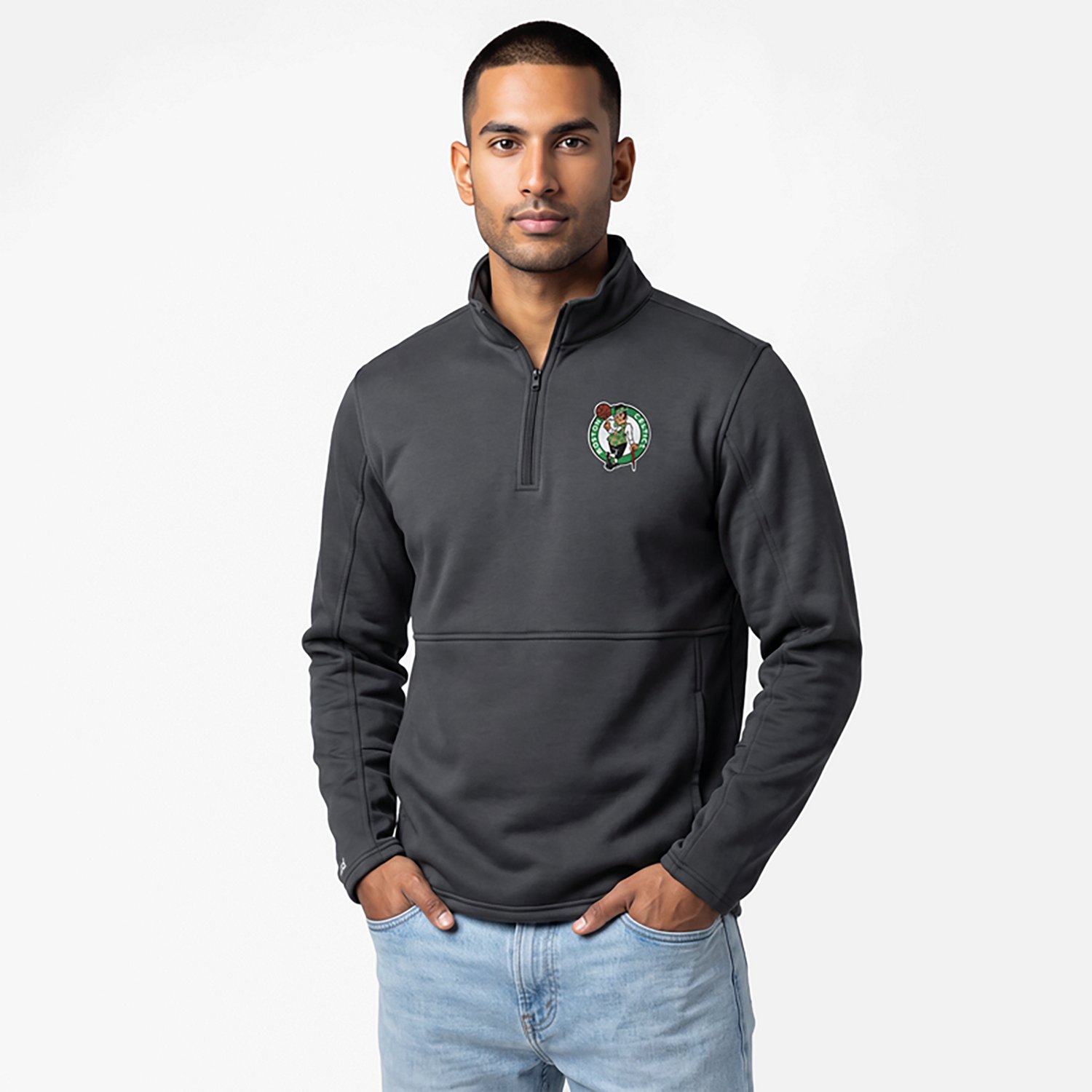 Antigua Boston Celtics Twist Quarter-Zip Pullover Top - view number 2