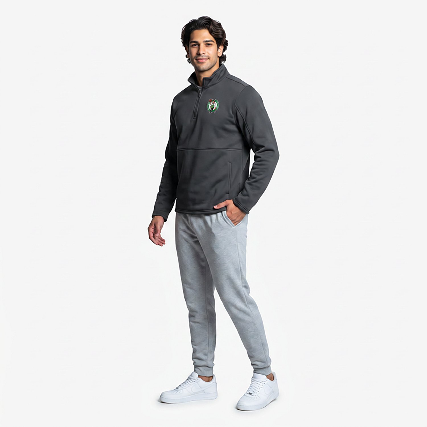 Antigua Boston Celtics Twist Quarter-Zip Pullover Top - view number 3
