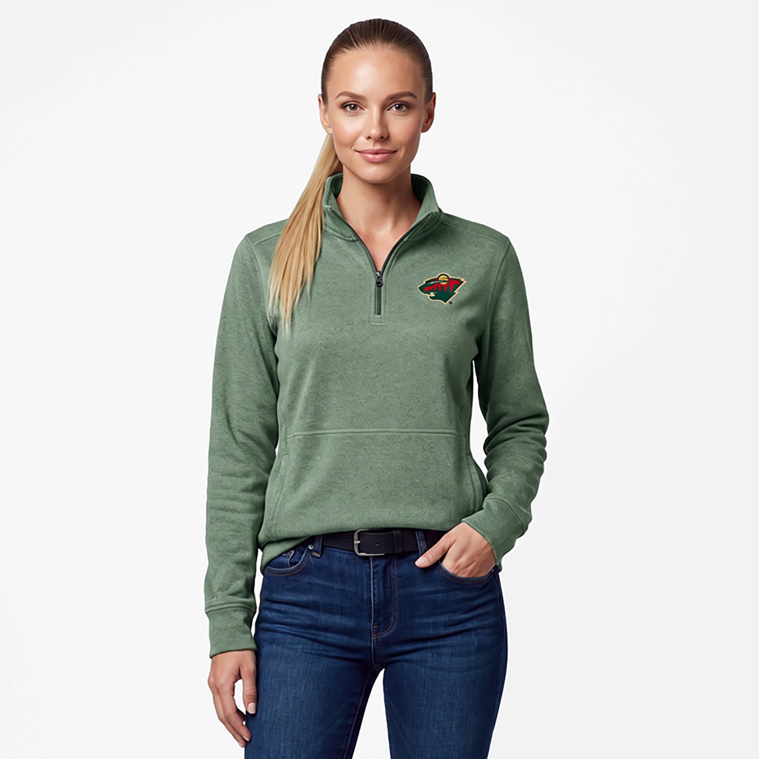 Antigua Hunter Minnesota Wild Crush Quarter-Zip Fleece Sweatshirt - view number 2