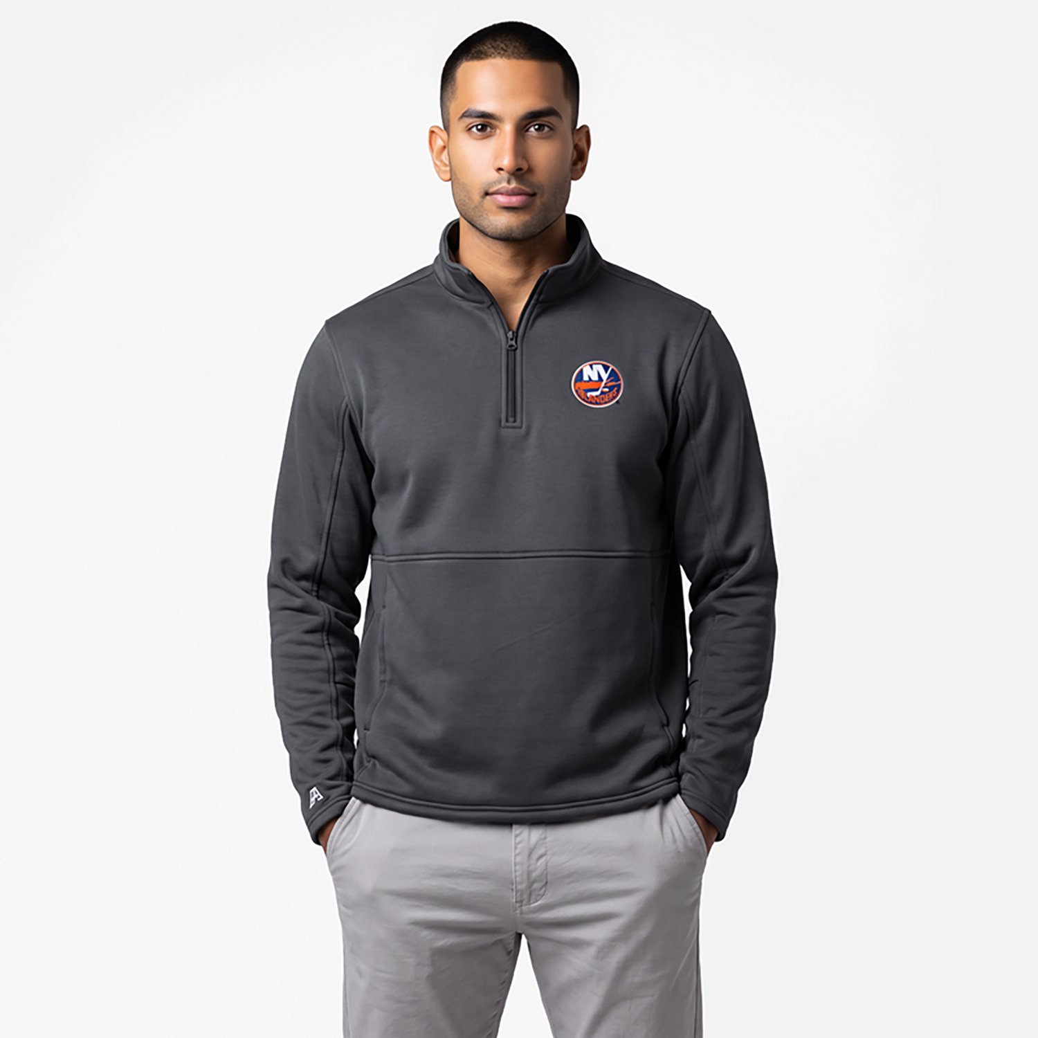 Antigua New York Islanders Twist Quarter-Zip Pullover Jacket - view number 2