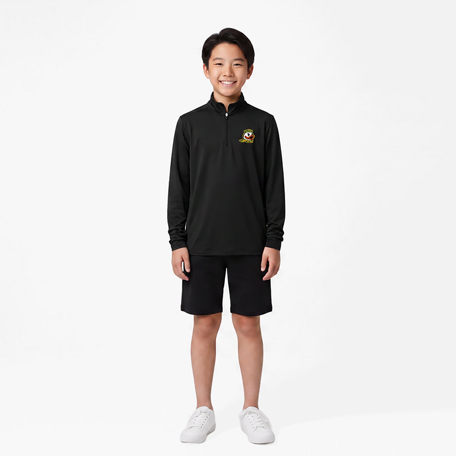 Antigua Oregon Ducks Perilous Quarter-Zip Sweatshirt