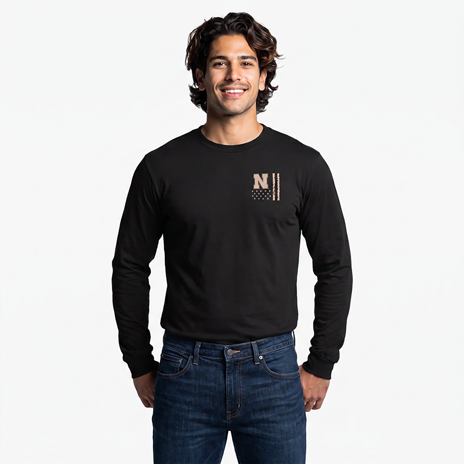 Nebraska Huskers OHT Camo Overlay Comfort Colors Long Sleeve T-Shirt - view number 2